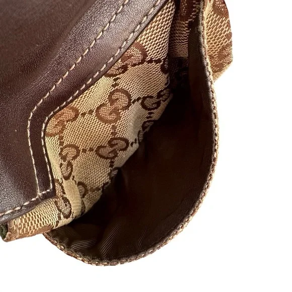 Authentic GUCCI Tan GG Monogram Canvas & Brown Leather Teddy Bear Card Holder - Picture 7 of 16